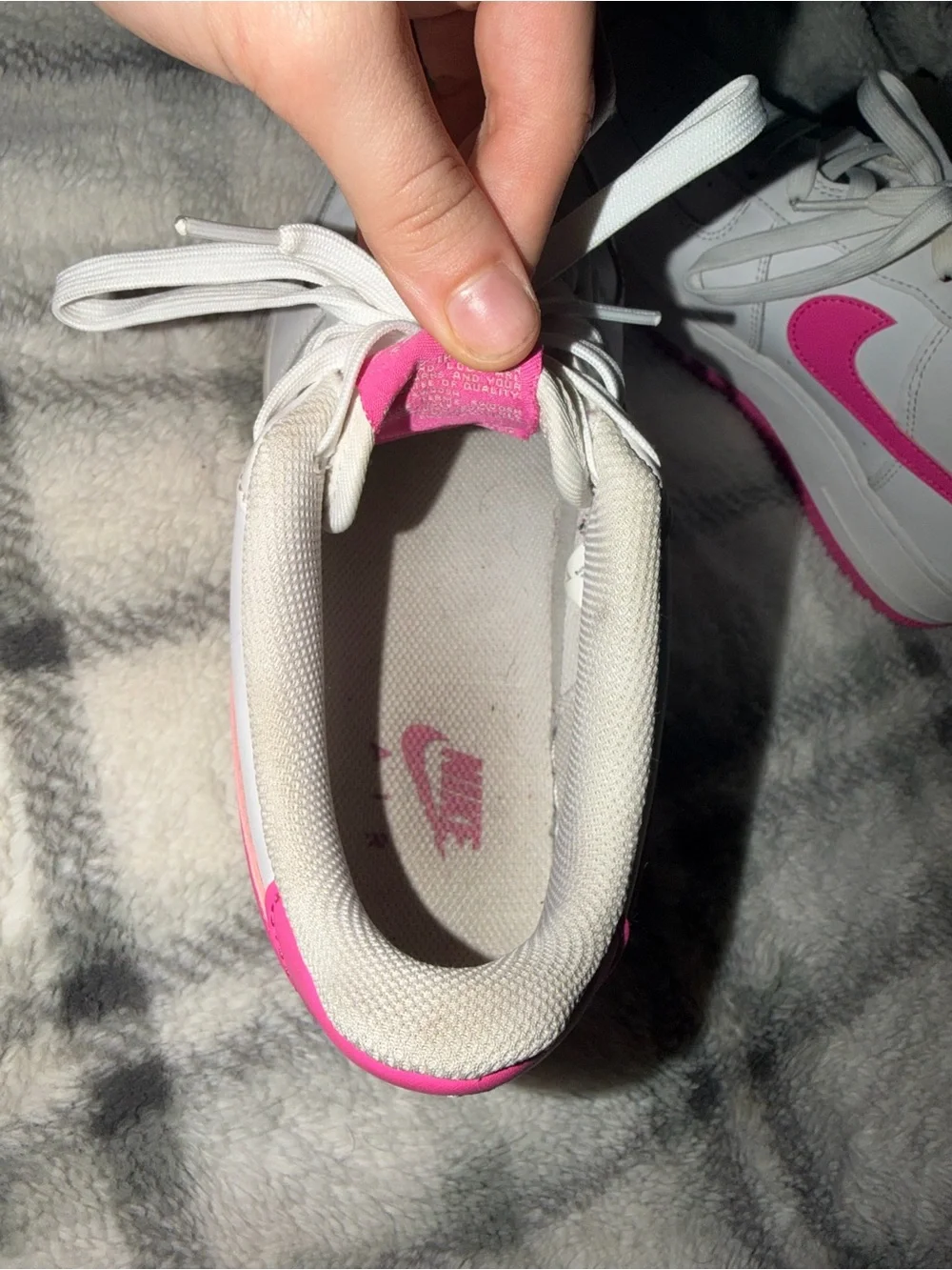 Nike Air Force 1 Low White & Hot Pink (w/ Mini Swoosh)